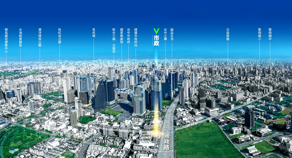 鉅陞國際V市政-空拍圖