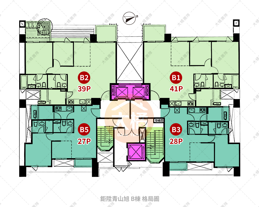 鉅陞青山旭-B棟格局圖