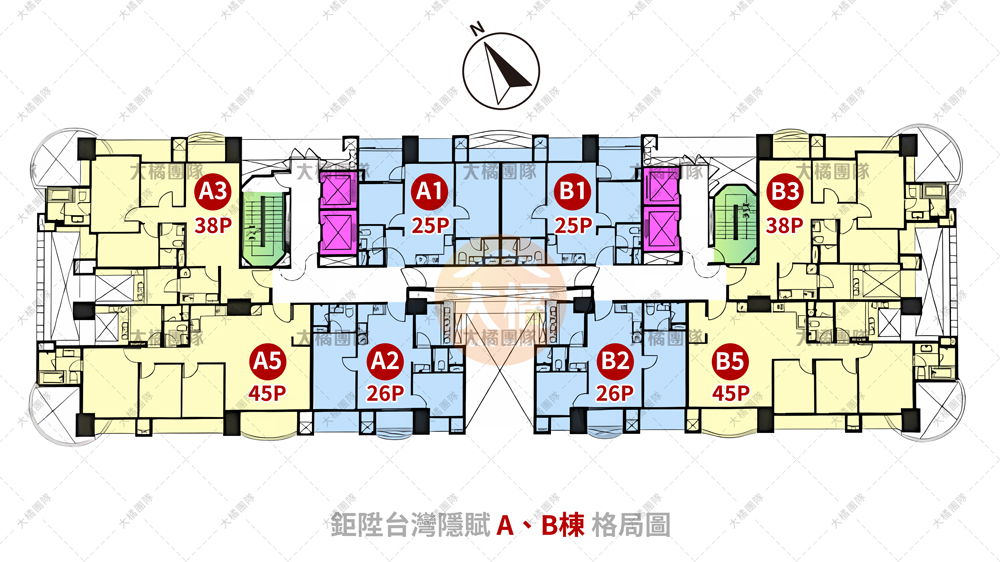 鉅陞台灣隱賦-A、B棟格局圖