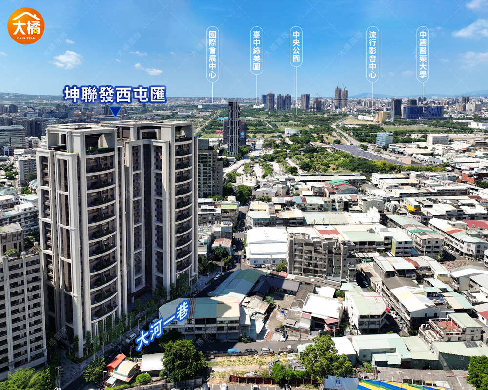 坤聯發西屯匯-空拍基地圖