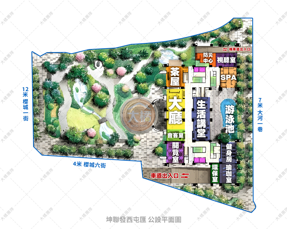 坤聯發西屯匯-公設平面圖