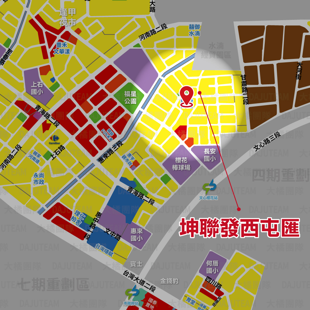 坤聯發西屯匯-位置圖