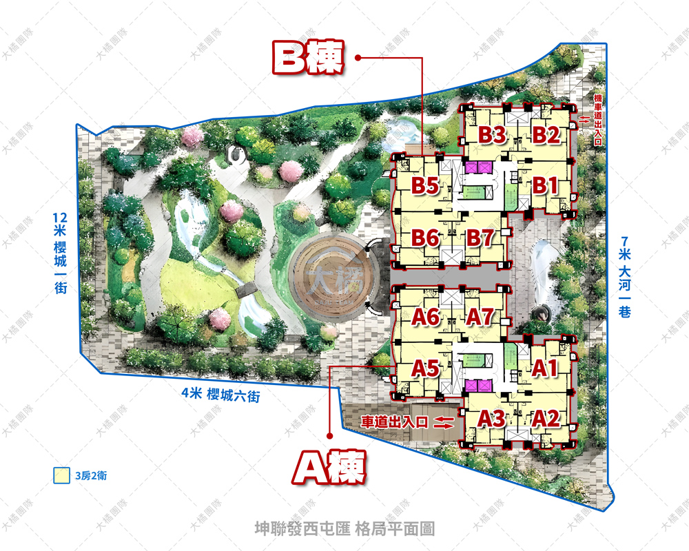 坤聯發西屯匯-格局平面圖