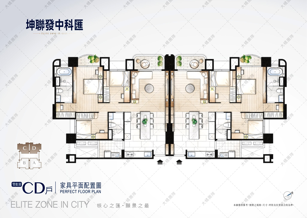 坤聯發中科匯-傢俱配置圖