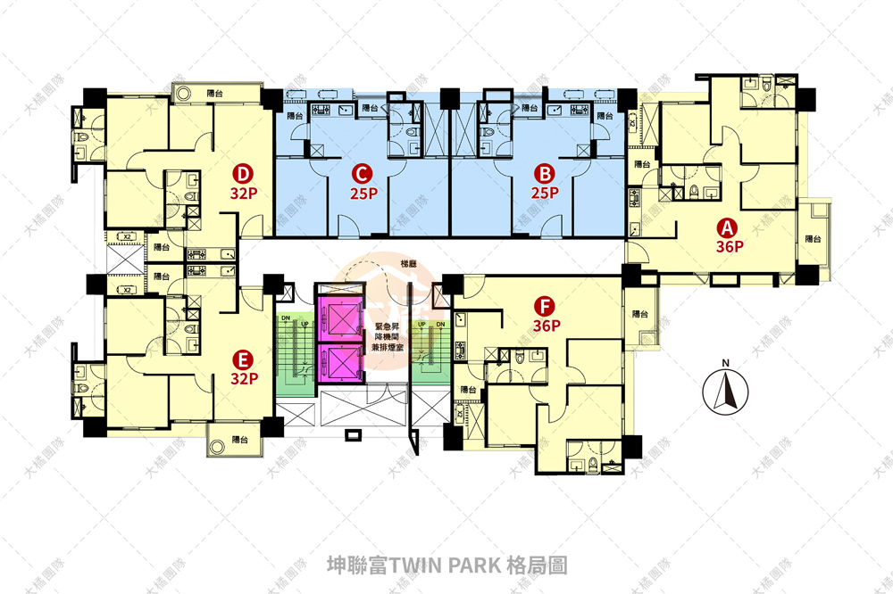 坤聯富TWIN PARK-格局圖