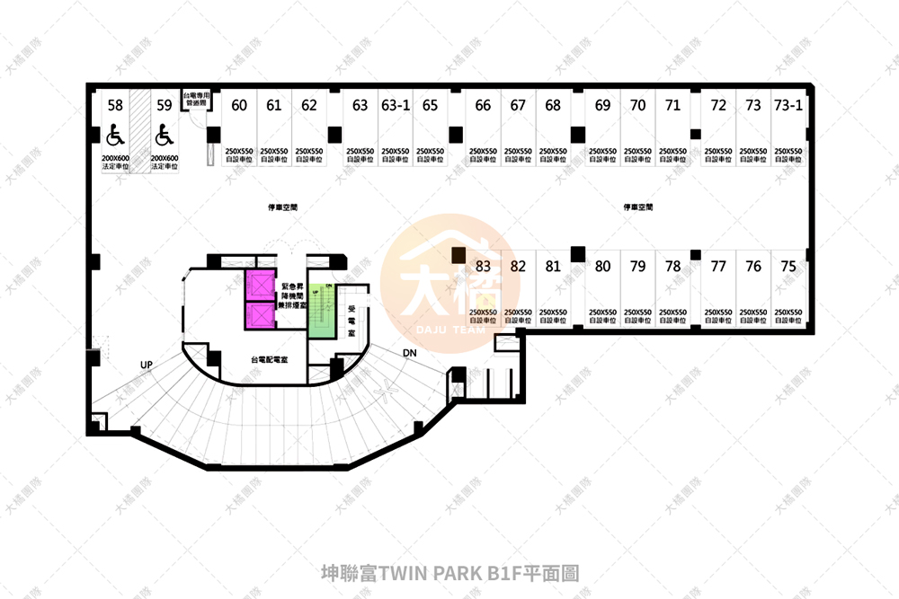 坤聯富TWIN PARK-B1F停車場