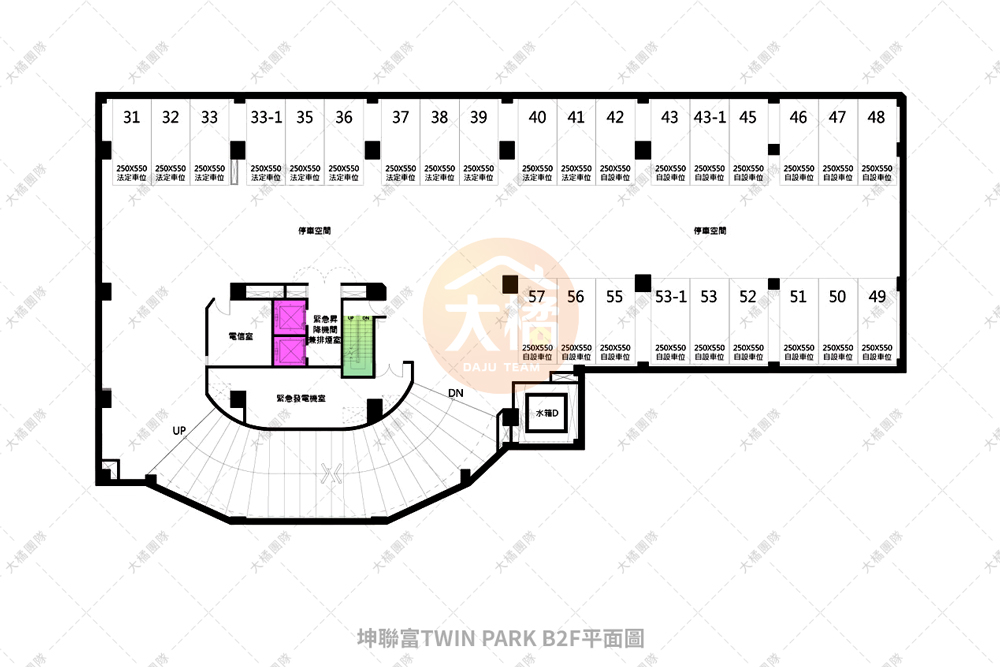 坤聯富TWIN PARK-B2F停車場