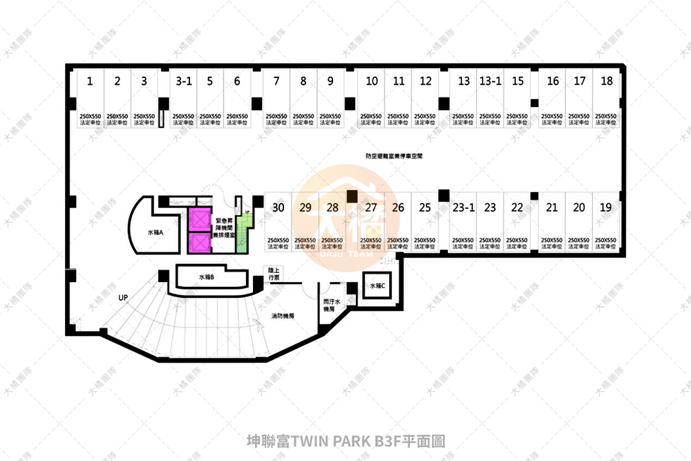 坤聯富TWIN PARK-B3F停車場