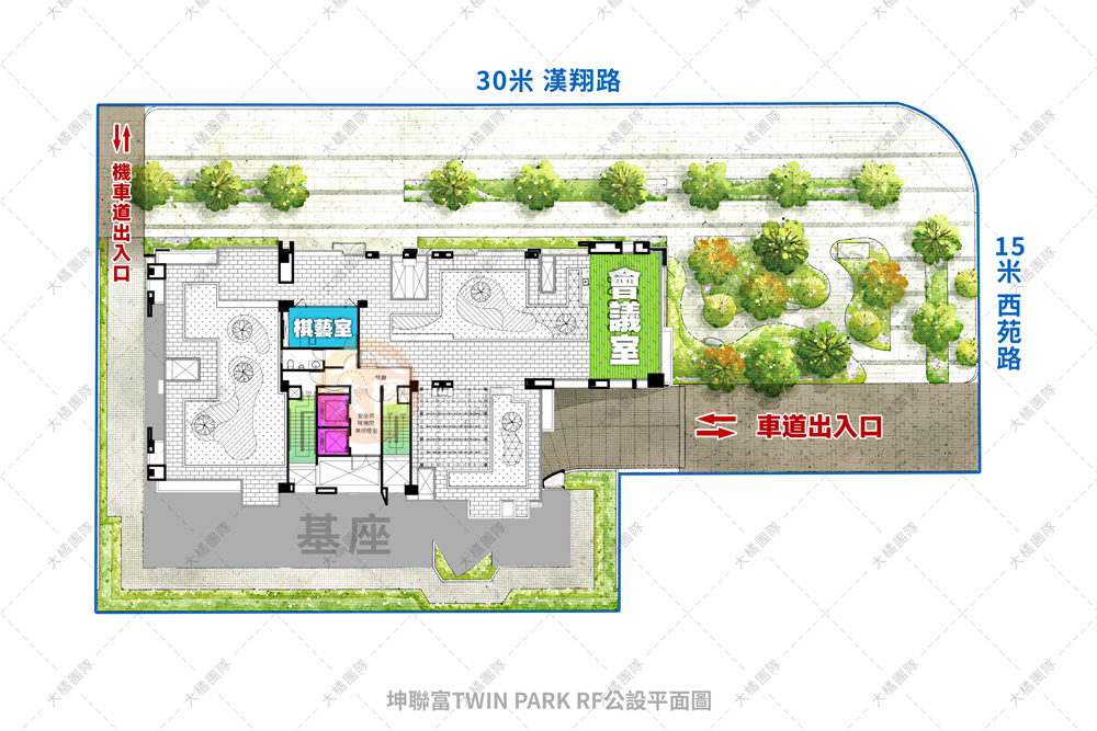 坤聯富TWIN PARK-RF公設平面圖