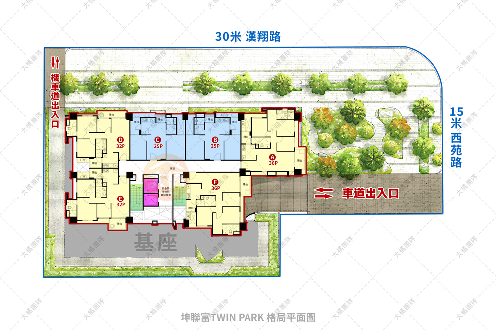 坤聯富TWIN PARK-格局平面圖