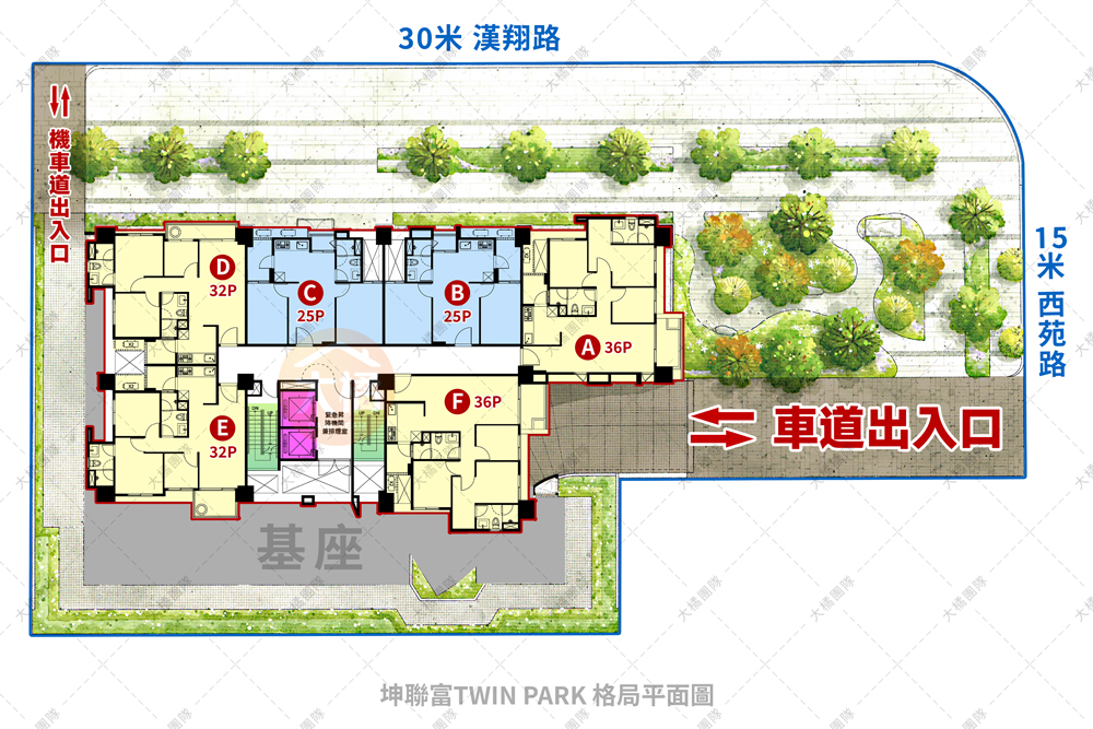 坤聯富TWIN PARK-格局平面圖