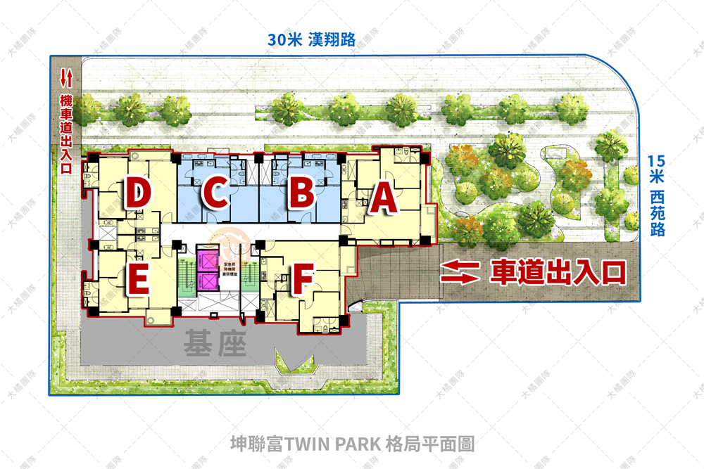 坤聯富TWIN PARK-格局平面圖