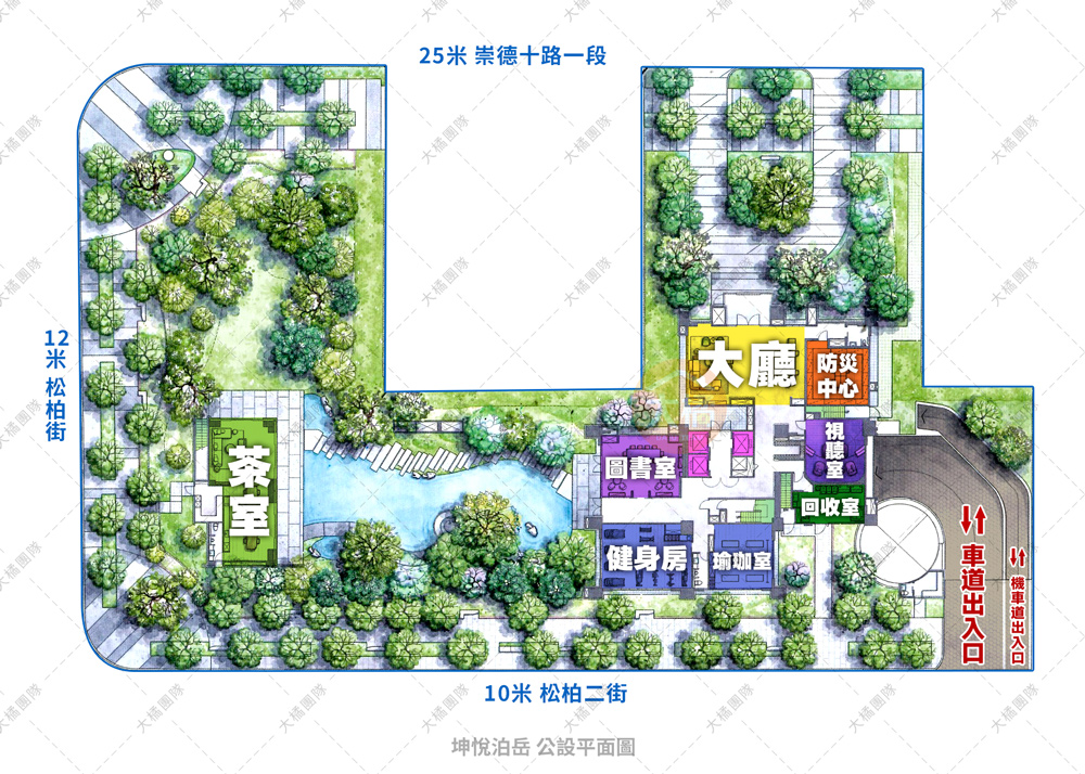 坤悅泊岳-公設平面圖
