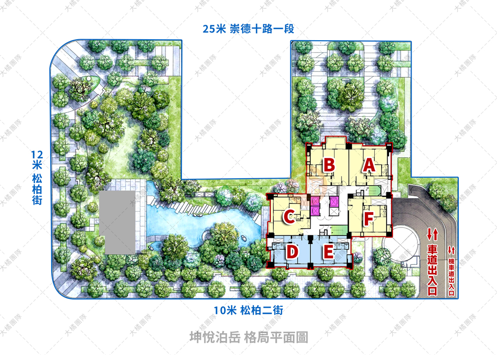 坤悅泊岳-格局平面圖