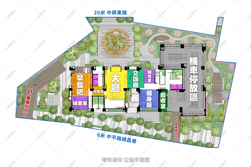 坤悅涵仰-公設平面圖