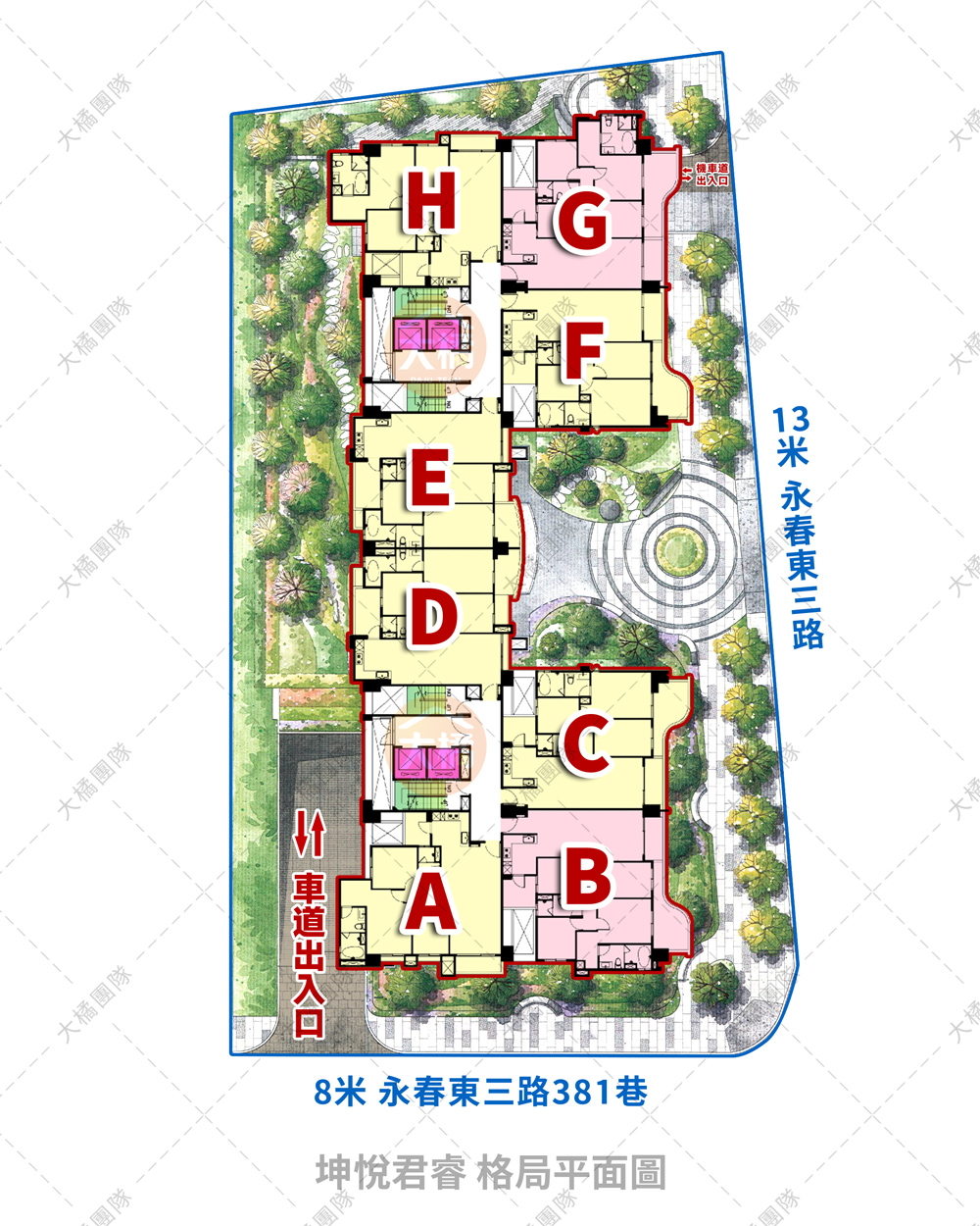 坤悅君睿-格局平面圖
