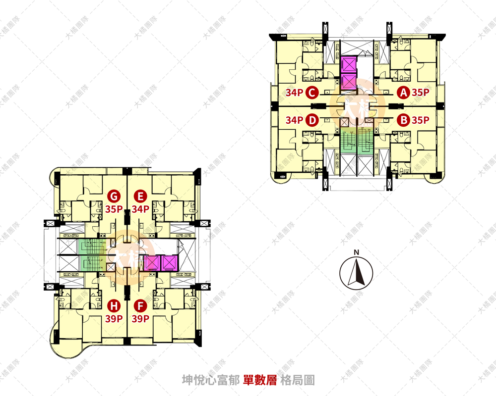 坤悅心富郁-單數層格局圖