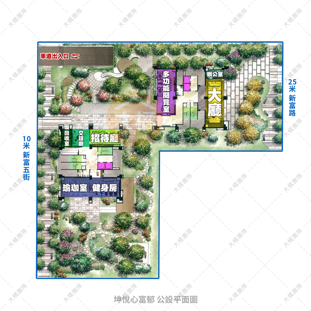 坤悅心富郁-公設平面圖