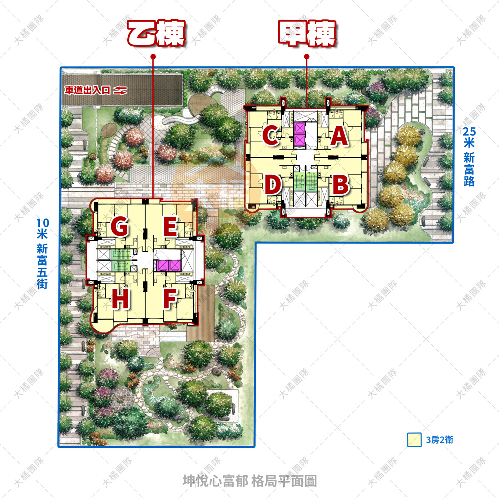 坤悅心富郁-格局平面圖