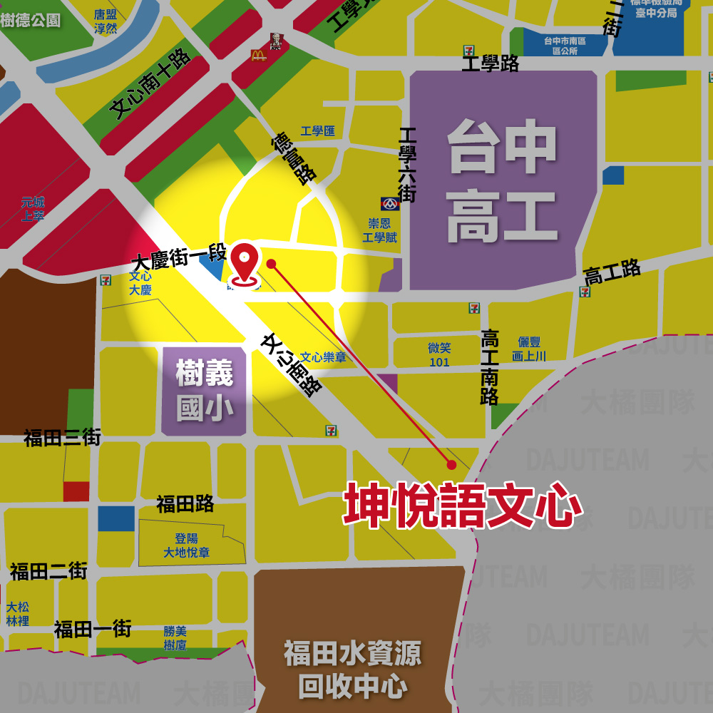 坤悅語文心-位置圖
