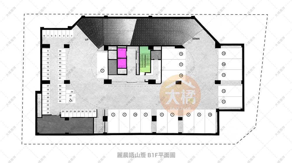 麗晨語山簷-停車場配置B1F