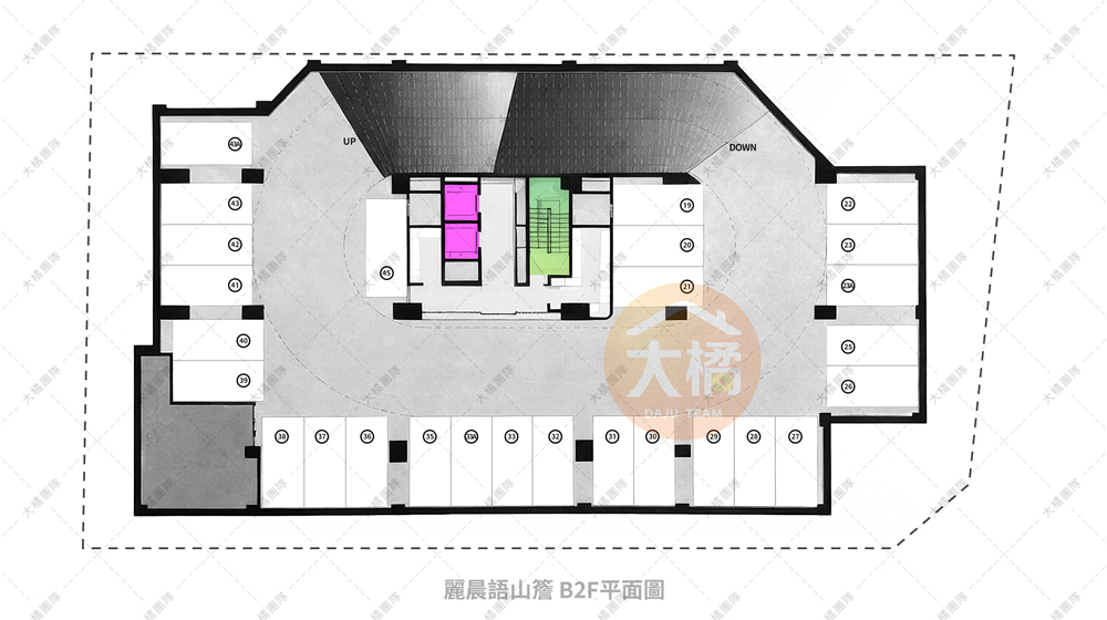 麗晨語山簷-停車場配置B2F