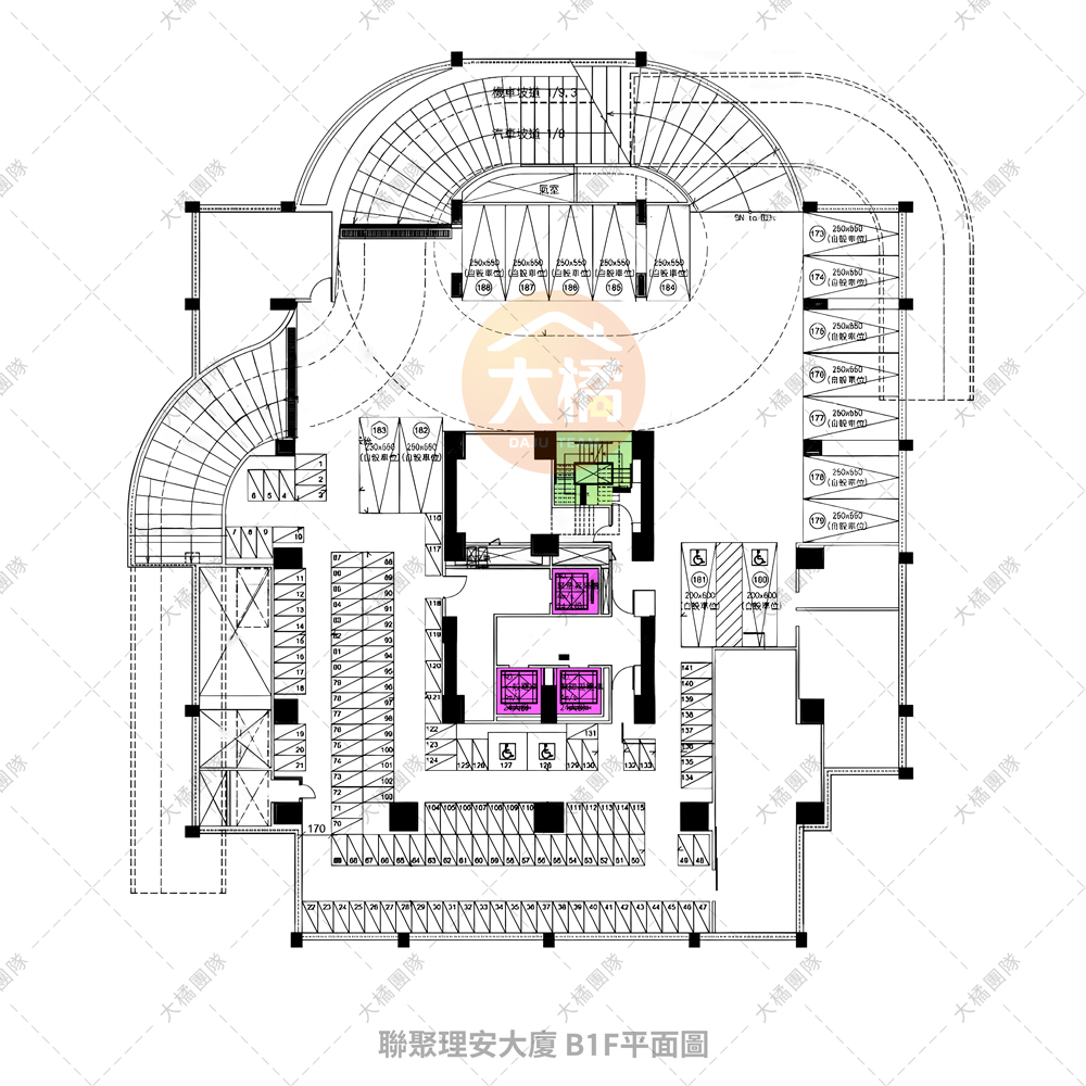 聯聚理安大廈-B1F平面配置圖