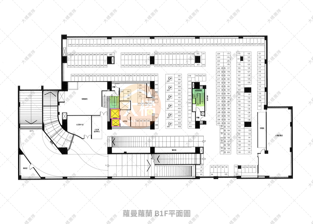 蘿曼蘿蘭-B1F平面配置圖