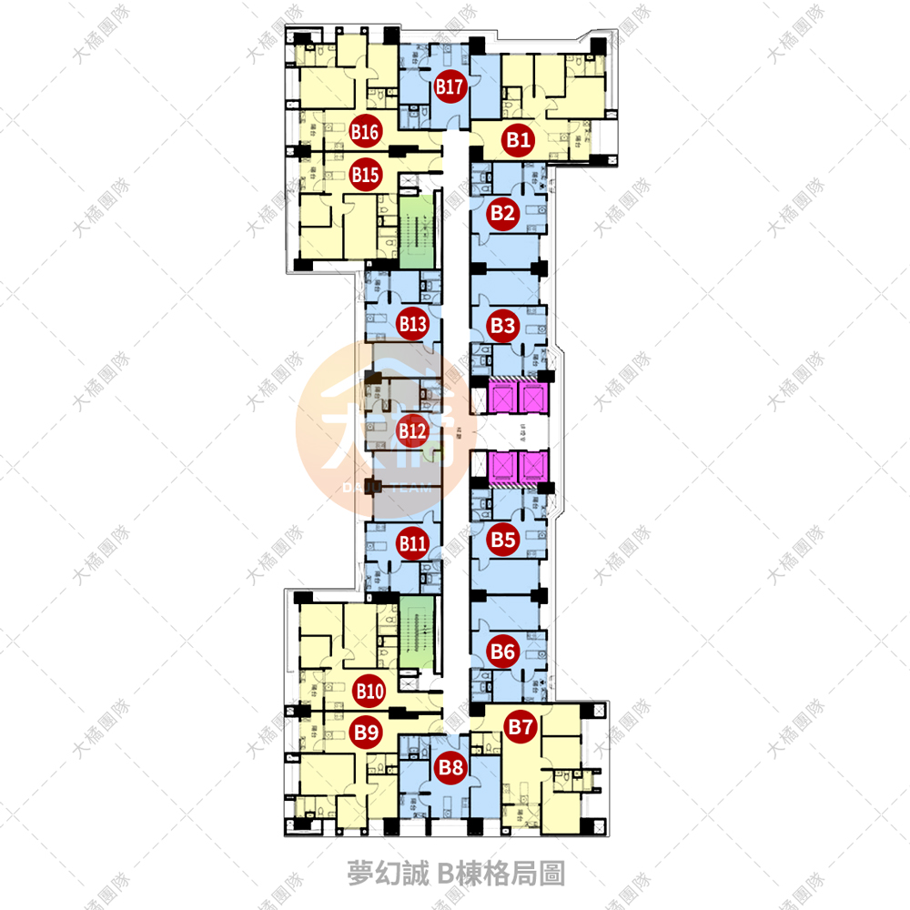夢幻誠-格局平面圖B棟