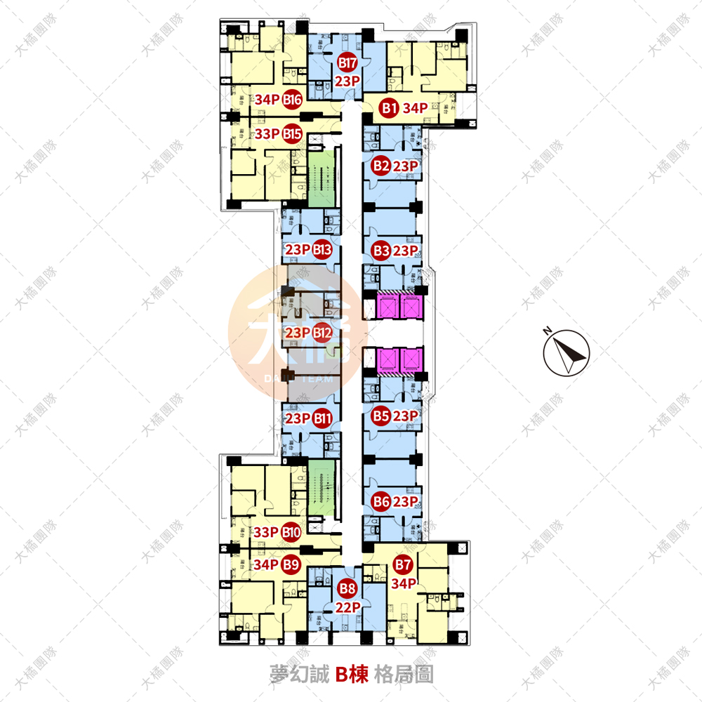 夢幻誠-格局平面圖B棟