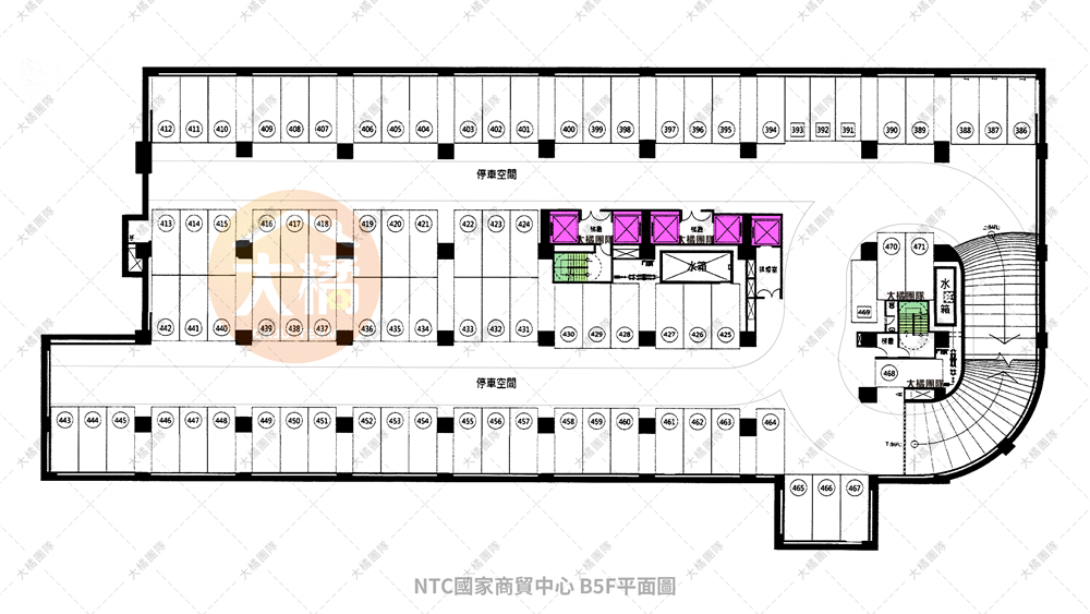 NCT國家商貿中心-B5F平面配置圖