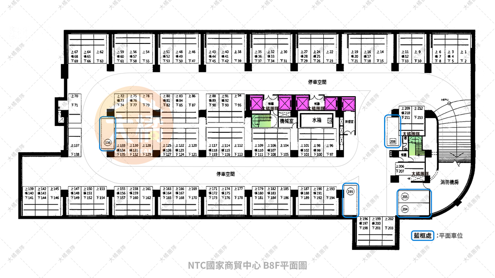NCT國家商貿中心-B8F平面配置圖