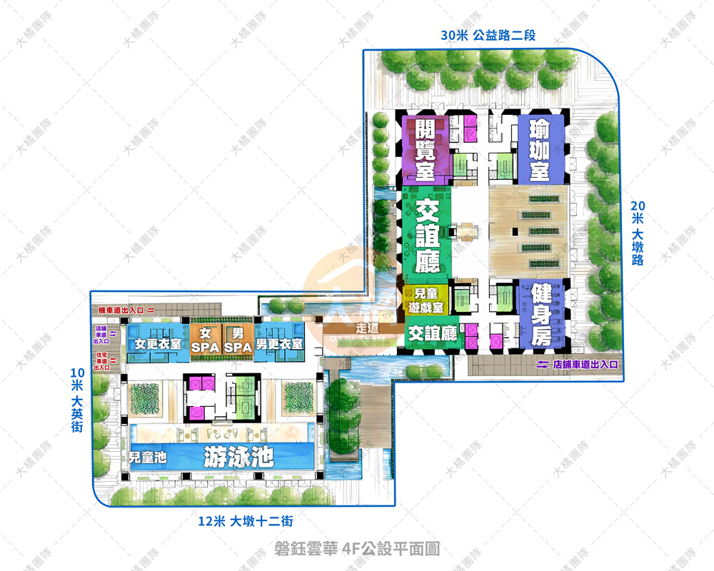 磐鈺雲華-4F公設平面圖