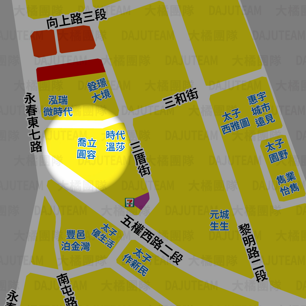 喬立圓容-基地位置