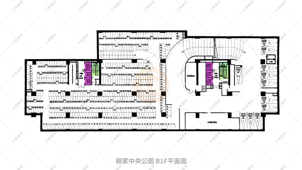 親家中央公園-停車場配置B1F