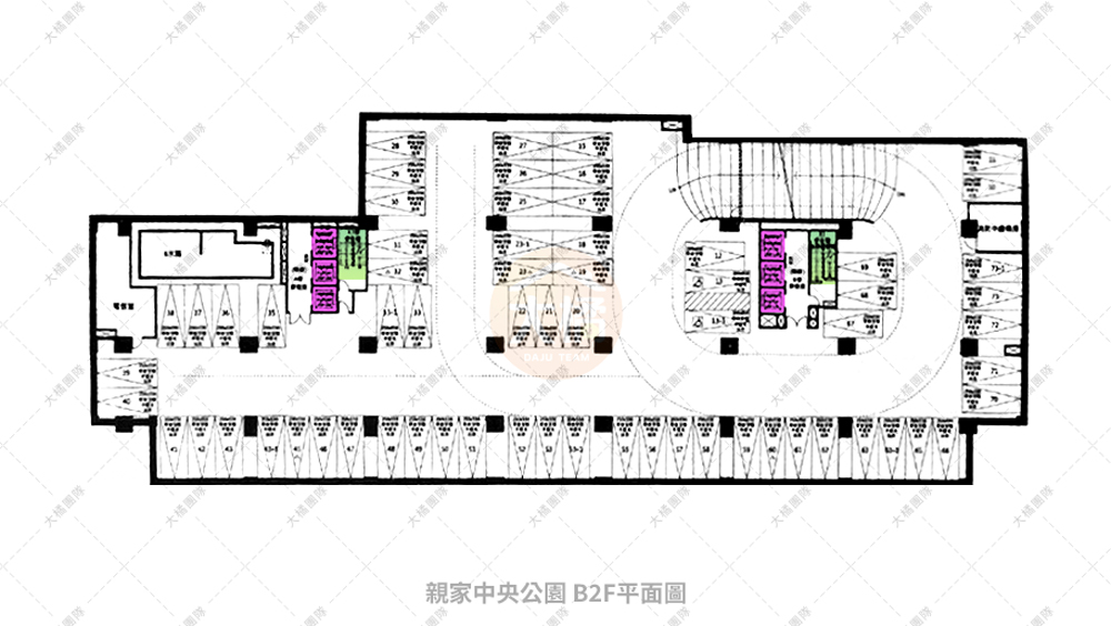 親家中央公園-停車場配置B2F