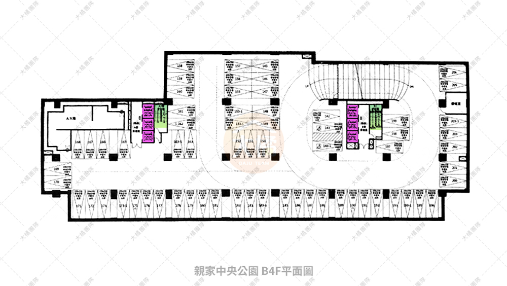 親家中央公園-停車場配置B4F