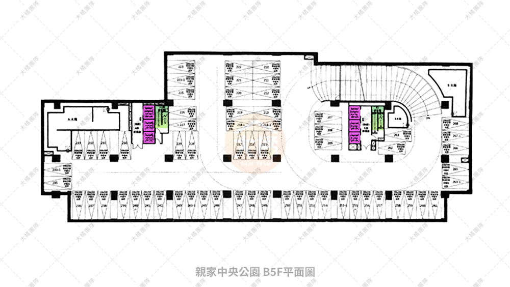 親家中央公園-停車場配置B5F