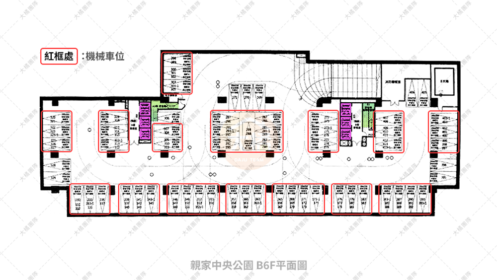 親家中央公園-停車場配置B6F