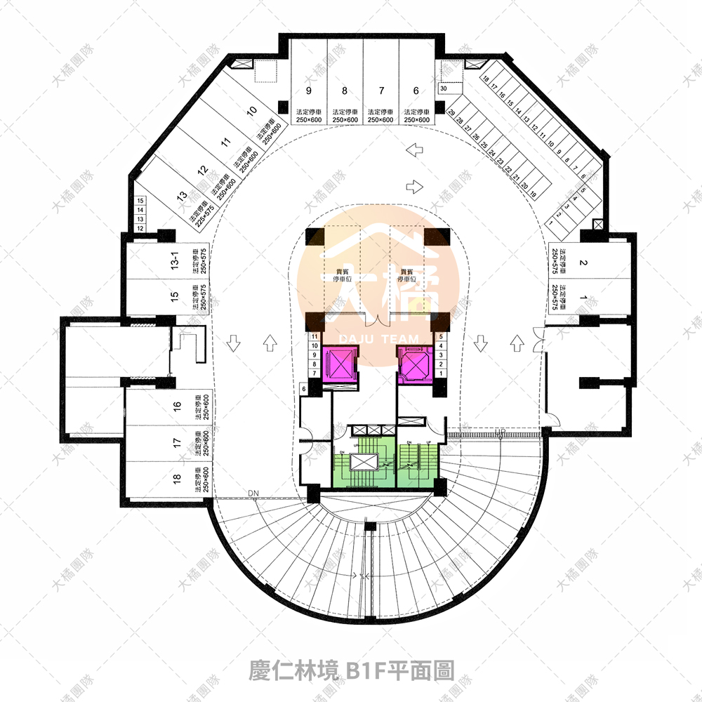 慶仁林境-B1F平面配置圖