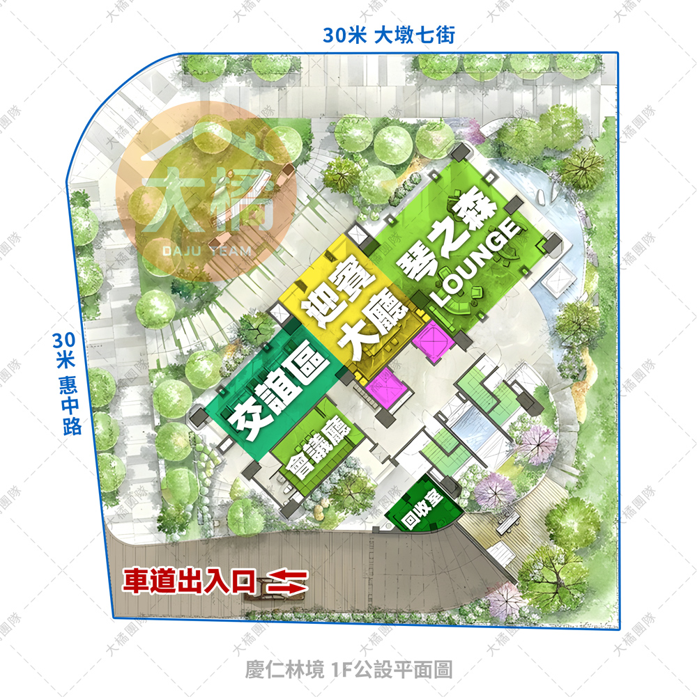 慶仁林境-1F公設平面圖