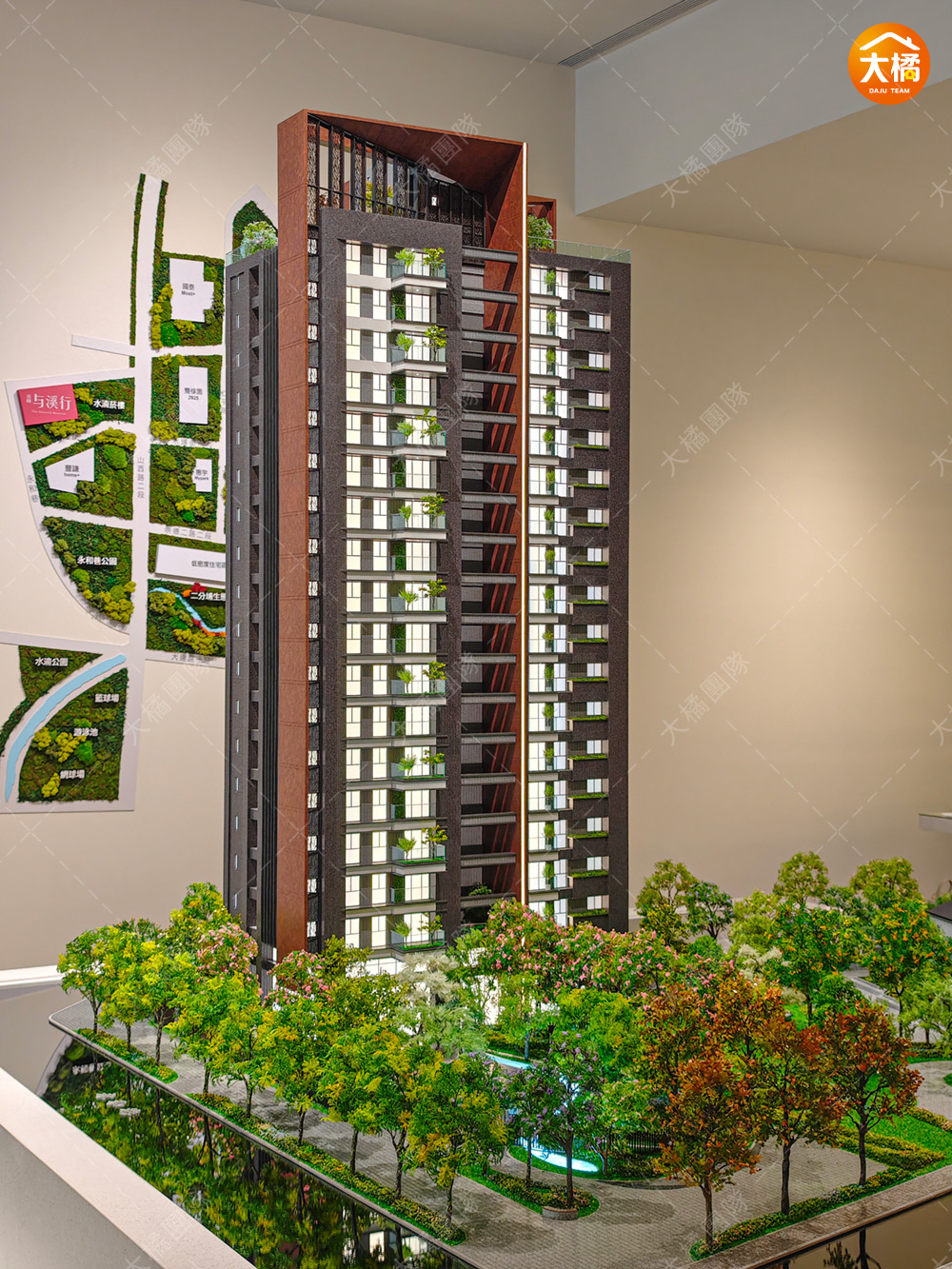 青園与溪行-建築模型1