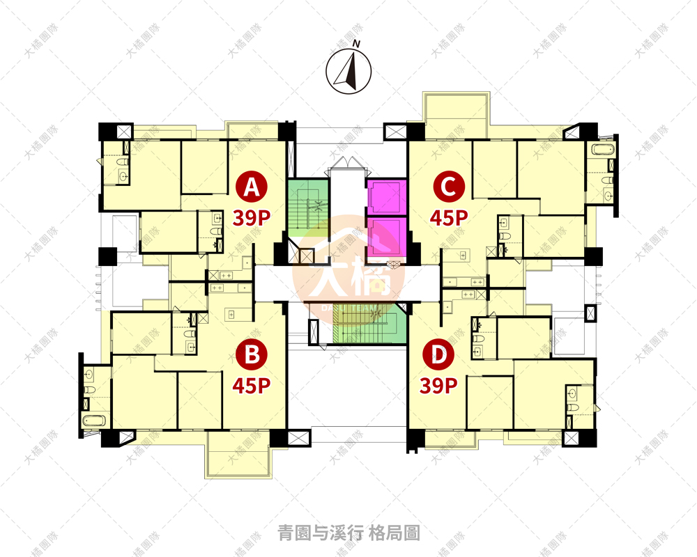 青園与溪行-格局圖