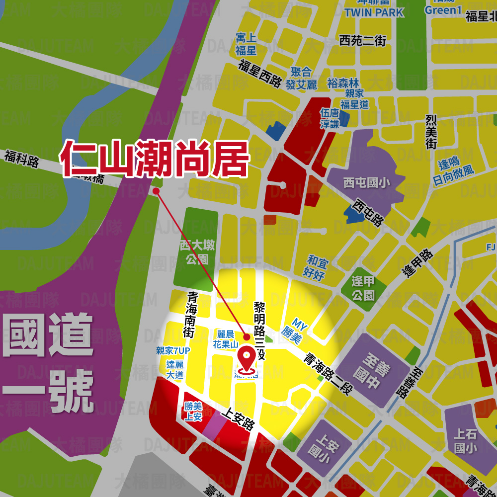 仁山潮尚居-位置圖