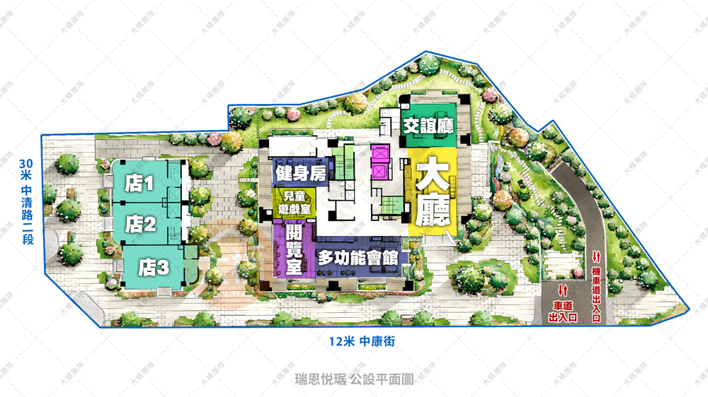 瑞恩悦琚-公設平面圖