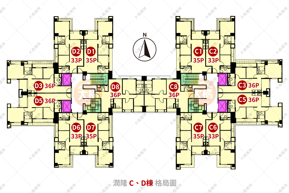 潤隆-C、D棟格局圖