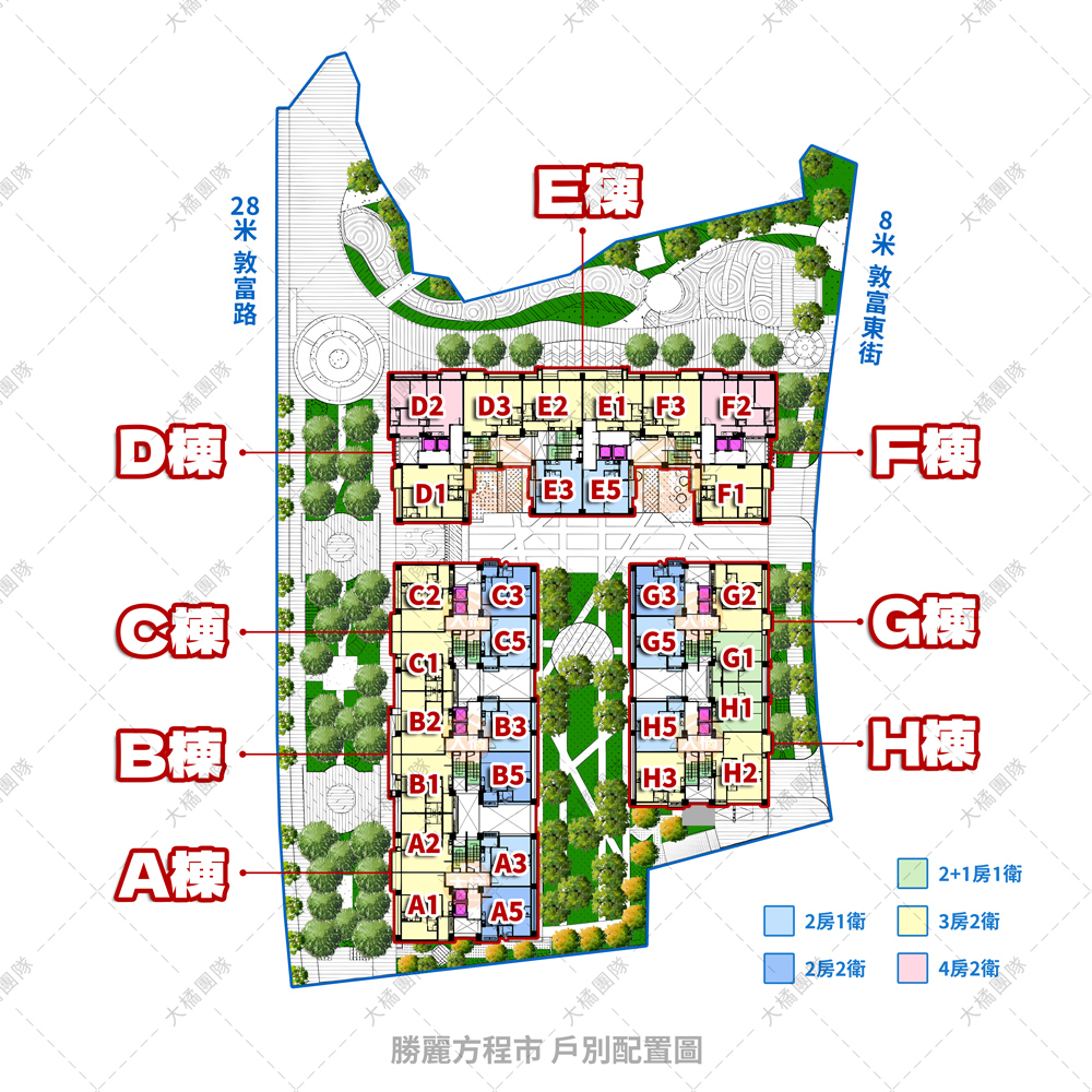 勝麗方程市-戶別配置圖