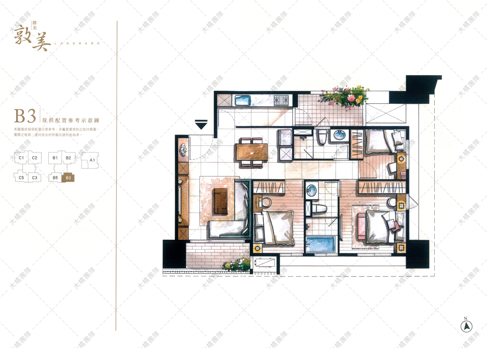 B3戶家具配置圖