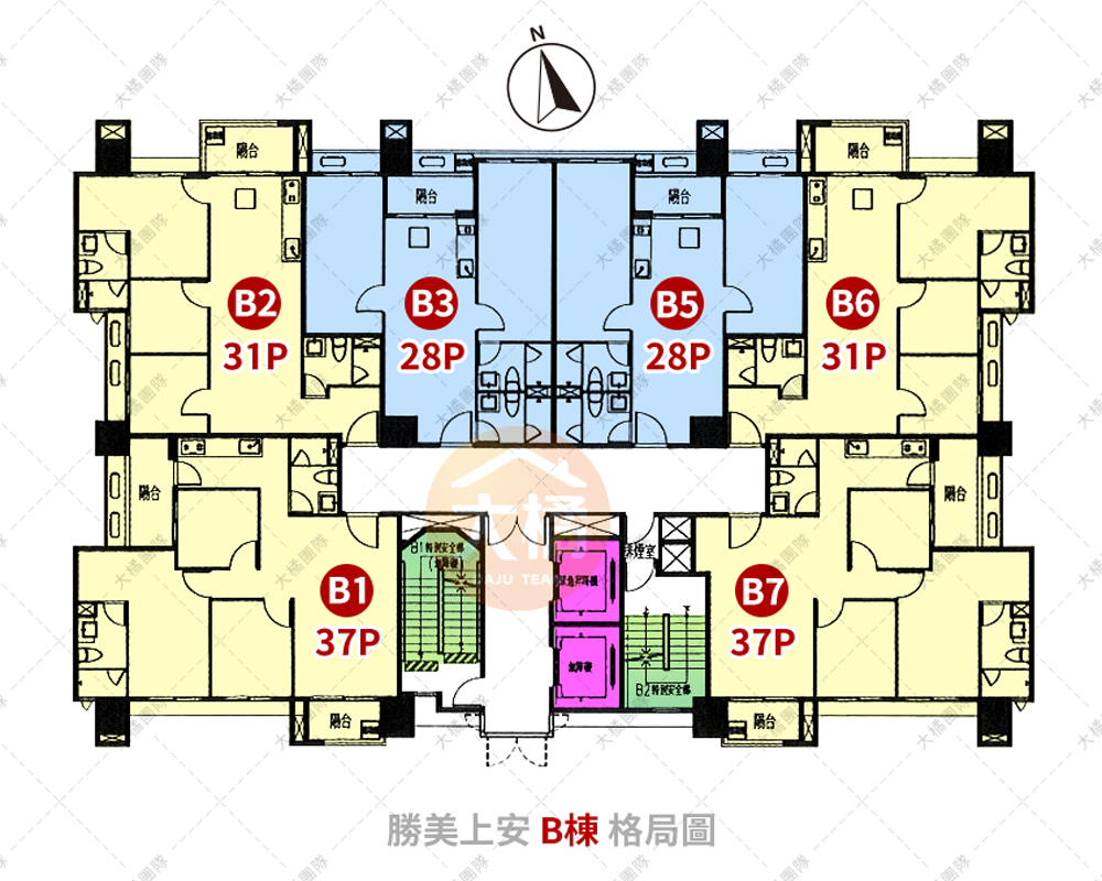 勝美上安-B棟格局圖