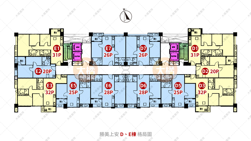 勝美上安-D、E棟格局圖